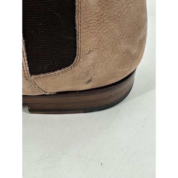 Aldo Men's Chelsea Suede Short Boots Booties Pull On Dark Tan Brown Sz 8 - Picture 6 of 13